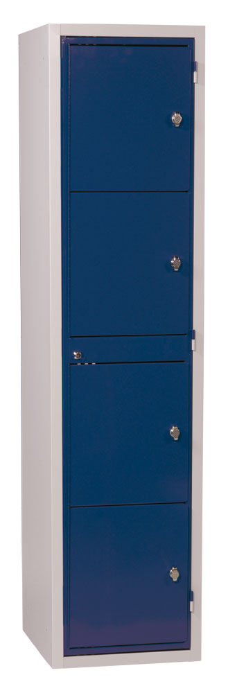 Armoire scolaire casier visitable 1 colonne 4 cases L45xP50xH180 cm